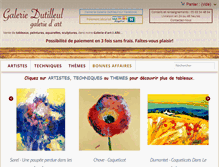 Tablet Screenshot of galeriedutilleul.com